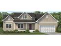 Charming single-Gathering home featuring a covered porch, an attached two-car garage and manicured landscaping at 4465 Poppy Mallow Ln, Oxford, NC 27565