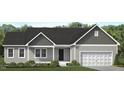 Well-maintained single-Gathering home with manicured front lawn, featuring a covered porch and attached two-car garage at 4465 Poppy Mallow Ln, Oxford, NC 27565