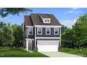 Charming two-story home featuring a two-car garage, dormer, and landscaped yard at 5208 Ranger Grove Way, Raleigh, NC 27604