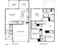 Detailed floor plan showcasing the layout of the first and second floors at 848 Ottawa Dr, Garner, NC 27529