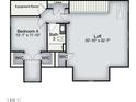 Upstairs floor plan featuring the loft, additional bedroom, bath, and walk-in closets at 356 Beacon Hill Rd # 103, Lillington, NC 27546