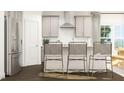 Modern kitchen featuring stainless steel appliances, a breakfast bar, and plenty of counter space at 1203 Cosmic Dr, Durham, NC 27703