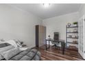 Bright home office provides a quiet workspace with modern furnishings and ample storage space at 2915 Winter Crop Way, Apex, NC 27502