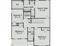 Second floor plan featuring bedrooms, owner's suite, owner's bath, laundry, and walk-in closet at 32 Freedom Heights Ln # 151, Smithfield, NC 27577