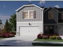 Charming two-story townhouse with a garage and beautifully landscaped front yard at 1037 Winding Spring Dr, Mebane, NC 27302
