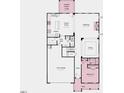 Layout showcases a kitchen, dining area, gathering room, and a 2-car garage at 673 Sun Meadow Dr, Wake Forest, NC 27587
