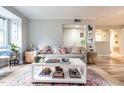 Cozy living room showcasing stylish furniture, rug and decor at 1111 Parkridge Ln # 103, Raleigh, NC 27605