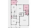 An open floor plan boasts a gathering room, dining, kitchen, and bedroom 5 at 200 Seagraves Creek Ln, Holly Springs, NC 27540