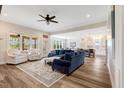 Spacious living room with hardwood floors and ample natural light at 1779 Walter Grissom Rd, Kittrell, NC 27544