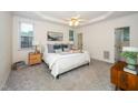 Cozy bedroom featuring neutral tones, plush carpeting, and serene decor for a relaxing atmosphere at 6737 Vernie Dr, Raleigh, NC 27603