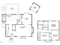 Detailed floor plan showcasing the layout of the home's first and second floors at 7 Hitching Rack Ct, Durham, NC 27713