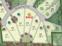 Map of Shinleaf Pond Trail area indicating sold lots and acreage at 413 Shinleaf Pond Trl, Raleigh, NC 27614