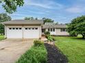 Lovely one-story home with a two-car garage and a well-maintained front yard with landscaping at 8204 Charlbert Ct, Apex, NC 27539