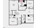 Floor plan showcasing the owner's suite, loft, laundry room, and three bedrooms at 618 Contento Ct, Sanford, NC 27330