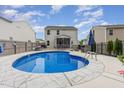A sparkling in-ground pool and backyard offers a perfect space for relaxation and outdoor fun at 150 Sherrill Place Ln, Garner, NC 27529