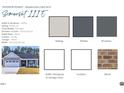 Somerset III E color selections including siding, shake, shutters, doors, gutters, and brick samples at 1998 Meadowview Dr, Graham, NC 27253