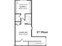 Second-floor layout includes a game room, bedroom, and full bathroom at 2213 Red Admiral Ct, Apex, NC 27539