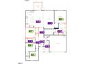 Layout of the home's floor plan, showcasing the placement of the kitchen, living spaces, bedrooms and garage at 145 Caspian Ct, Lillington, NC 27546