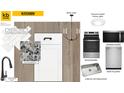 Elegant kitchen featuring stainless steel appliances, a stylish backsplash, and a sleek undermount sink at 37 Matthew Meadow Ln, Lillington, NC 27546