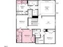 Detailed second floor floorplan showcases the layout of the home at 519 Claftin St, Sanford, NC 27330
