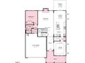 Detailed first floor floorplan showcases the layout of the home at 519 Claftin St, Sanford, NC 27330