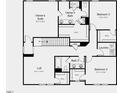 Detailed floorplan of the second floor, including the owner's suite, bedrooms, and laundry at 543 Claftin St, Sanford, NC 27330