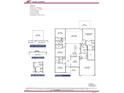 Floor plan showing 4 bedrooms, 3 baths, kitchen, Gathering room, 2 car garage, and covered patio at 61 Merrifield Ln, Garner, NC 27529