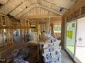 Spacious interior framing provides a glimpse into the layout and potential of the home at 82 Laramie Ln, Selma, NC 27576