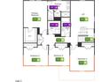 Upstairs floor plan view highlights the primary bedroom, bathroom, and loft space at 91 Caspian Ct, Lillington, NC 27546