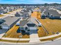 An aerial view showcases this single-story home nestled within a well-planned community at 1727 Pinecliff Ct, Fuquay Varina, NC 27526