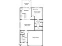 Open-concept first-floor plan featuring a breakfast nook, kitchen, Gathering room, and garage at 213 Steel Springs Ln # 22, Angier, NC 27501