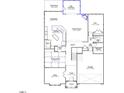 Open-concept floor plan featuring a spacious kitchen, breakfast area, Gathering room, and office on the first floor at 221 N Maple Walk Walk # 221, Garner, NC 27529