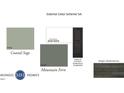 Exterior color scheme with coastal sage siding, mountain fern accents, snow white trim, and weathered gray shingles at 252 Meadowbark Bnd # 46, Garner, NC 27529