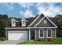 Charming home with neutral siding, white trim, two-car garage, and attractive landscaping at 455 Beacon Hill Rd # 28, Lillington, NC 27546