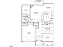 Open-concept floor plan showcasing a seamless flow between the living spaces, including the kitchen and Gathering room at 74 Black Walnut Dr # 199, Garner, NC 27529