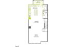 Floor plan displays the layout of the main level featuring a great room, kitchen and dining space at 809 Hyperion Aly, Wake Forest, NC 27587