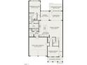 Detailed first floor plan featuring a spacious kitchen, dining room, and primary bedroom at 1011 Coldspring Circle, Durham, NC 27705