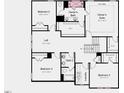 Upstairs floorplan with owner's suite, bedrooms 2-4, loft, bathrooms, laundry, and walk-in closets at 547 Claftin St, Sanford, NC 27330