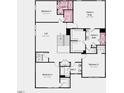 Layout of home's second floor with bedrooms, bathrooms, loft, and laundry at 669 Sun Meadow Dr, Wake Forest, NC 27587