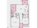 Layout of home's first floor with kitchen, living area, dining, garage and a sunroom at 669 Sun Meadow Dr, Wake Forest, NC 27587