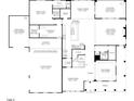 Detailed floor plan of a spacious home layout with an open-concept kitchen and living area at 1025 Overdrift Ln, Cary, NC 27519