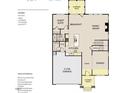 Open-concept floor plan with kitchen, Gathering room, breakfast nook, guest suite, and two-car garage at 127 S Harvest Ridge Way # Homesite 321, Wilson's Mills, NC 27520