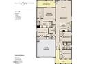 Floor plan featuring 4 beds, 2 baths, a 2-car garage, primary bedroom with screened patio and an open kitchen layout at 139 W Crescent Mills Blvd # Homesite 235, Wilson's Mills, NC 27520