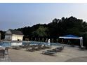 Community pool offering lounge chairs and umbrellas for relaxation and enjoyment at 1527 Haywards Heath Ln, Apex, NC 27502