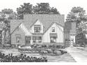 Rendering of new home featuring a brick and board and batten facade with multiple gables at 913 Harrison Ridge Rd, Wake Forest, NC 27587