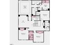 Second-floor layout featuring an owner's suite with a walk-in closet and bath, plus additional bedrooms and a loft area at 1701 Clydner Dr, Apex, NC 27523