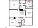 Second level floorplan featuring a owner's suite, three bedrooms, two bathrooms, and a loft area at 527 Claftin St, Sanford, NC 27330