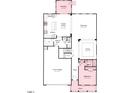 First floor floorplan features a 2 car garage, gathering room, casual dining, kitchen, and bedroom with bath at 2009 Clydner Dr, Cary, NC 27523