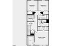 Layout of the second floor with bedrooms, bathrooms, a laundry room, and an owner's suite at 8763 Wardle Ct, Wake Forest, NC 27587
