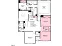 Detailed second floor plan featuring owner's suite, three bedrooms, two baths, and the laundry room at 1900 Clydner Dr, Apex, NC 27523